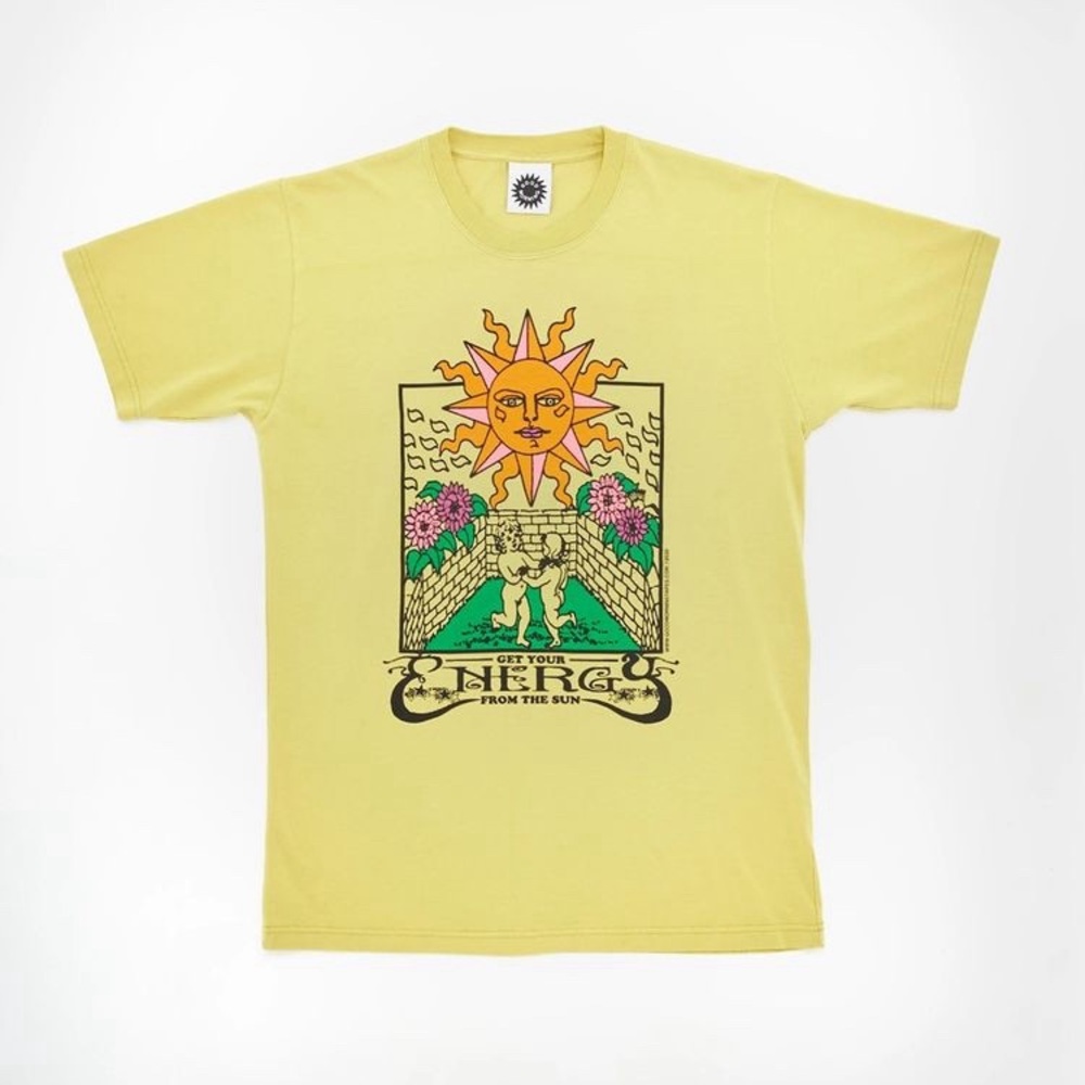Good Morning Tapes Grateful Dead Inspired Sunshine Yellow Graphic Tee